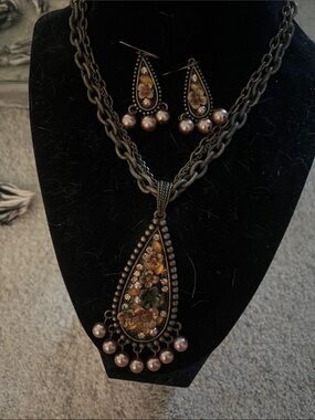 Victorian Revival Necklace and Earring Set